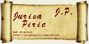 Juriša Pirić vizit kartica